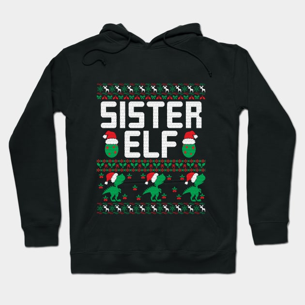 Christmas Sister Elf Gifts | Ugly Christmas Gifts Hoodie by Veronica Blend